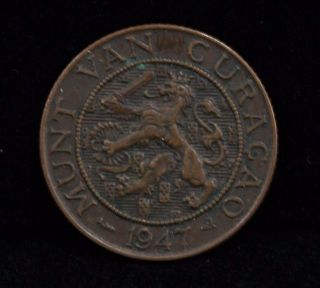 1947 Curacao Netherlands 2 1/2 Cents Coin Km 42 photo
