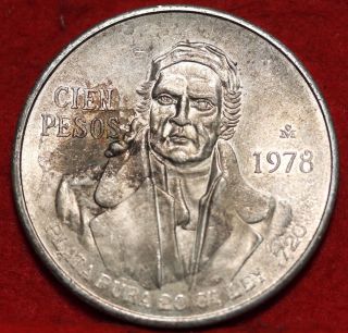 1978 Mexico 10 Pesos Silver Foreign Coin S/h photo