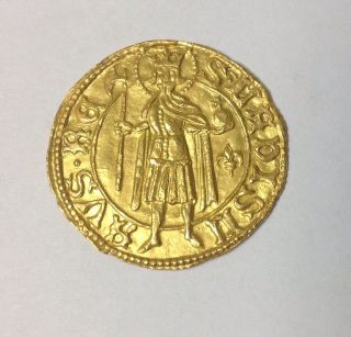 Sigismund Of Luxembourg,  Hungary 1387 - 1437,  Gold Gulden,  Ducat,  Unc photo