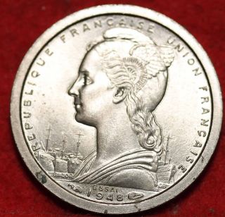 Uncirculated 1948 French Cameroun 1 Franc Foreign Coin S/h photo