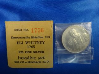 Heraldic Art Medal So - Called Half Dollar 50c Eli Whitney H17 photo