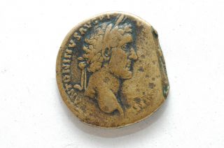 Antoninus Pius Securitas Rome Ancient Roman Bronze Sestertius Coin photo