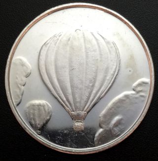 Hot Air Balloon 1 Troy Oz.  999 Fine Silver Coin (rdig1) photo