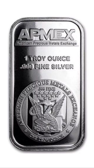 1 Oz Pure Silver Bar Apmex.  999 Fine Silver In Vinyl photo