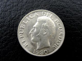 1930 Ecuador Un Sucre Low Mintage photo