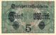 Xx - Rare 5 Mark Banknote Darlehnskassenschein 1917 Ww I Good Con Europe photo 1