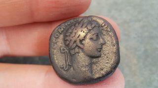 Ancient Roman Bronze Sestertius,  Emperor Commodus,  Younger Portrait,  178 Ad photo