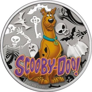Niue 2013 1$ Cartoon Characters Scooby Doo.  925 Proof Silver Coin photo