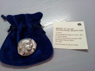 Greek Silver Athens Tetradrachm By Greek Ministry Museums photo