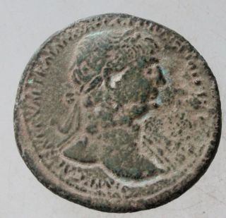 L6 Trajan Ancient Roman Bronze Sestertius 34mm 25g Rs Fortuna Very Fine photo