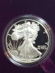1988 S American Silver Eagle Proof 1 Oz.  Coin With U.  S.  & Silver photo 2