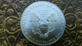 2016 American Silver Eagle Walking Liberty Coin 1 Troy Oz.  999 Fine Bu photo
