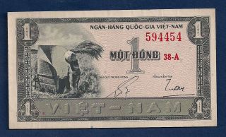 South Vietnam (viet Nam) 1 Dong Nd - 1955 P - 11 Rice Workers Vintage Note photo