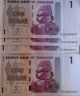 Zimbabwe 1 One Dollar Foreign Paper Money Banknote World Currency Uncirculated Africa photo 1