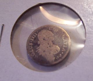 Carolus Iiii Half 1/2 Reales 1799 Mexico Silver Coin photo