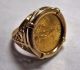 Walking Lady Liberty Gold Coin Ring - 14k Custom Ring - Size 5.  5 Gold photo 5