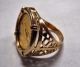 Walking Lady Liberty Gold Coin Ring - 14k Custom Ring - Size 5.  5 Gold photo 6