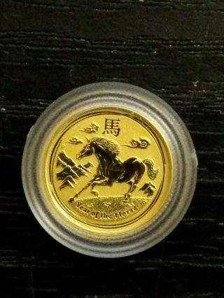 2014 Lunar Year Of The Horse 1/20oz Gold Australian Bullion Coin photo