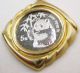 5 Yuan.  9995 Platinum 1/20 Oz 1995 Panda Coin 14k Gold Bezel Box Platinum photo 3