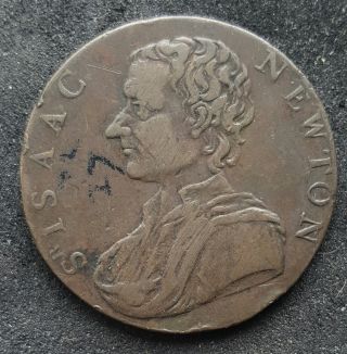 1793 Great Britain Middlesex Political/social Newton Half Penny Conder D&h 1034 photo