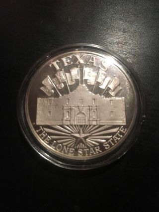 Franklin Texas Bicentennial Sterling Silver Medal Commemorative Alamo Star photo