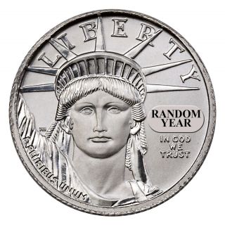 Random Date $10 1/10 Oz American Platinum Eagle Uncirculated Coin Sku26158 photo