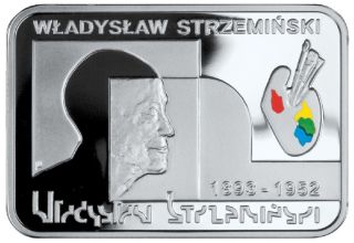 2009 Poland 20 Zl Silver Coin Polish Painters - Wladyslaw Strzeminski - Unc photo