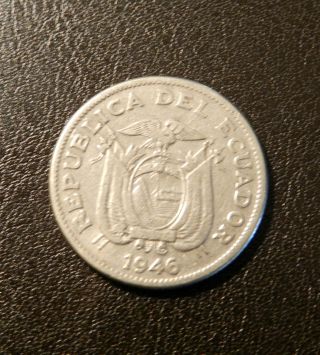 Ecuador Sucre,  Un,  1946 - Fantastic Old Coin photo