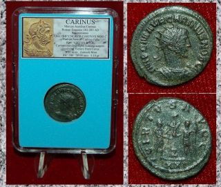 Ancient Roman Empire Coin Carinus Carinus And Carus On Reverse Antoninianus photo