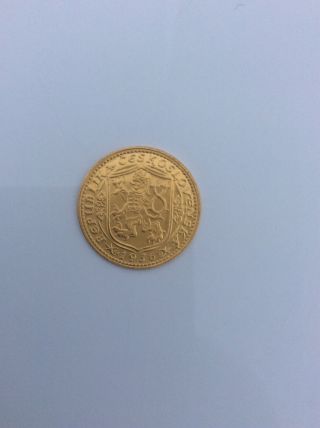 1936 Czechoslovakia Unc 1 Gold Ducat Coin photo