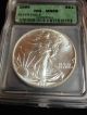 1986 Ms69 Icg Certified American Silver Eagle First Year Of Issue White Coin Silver photo 3