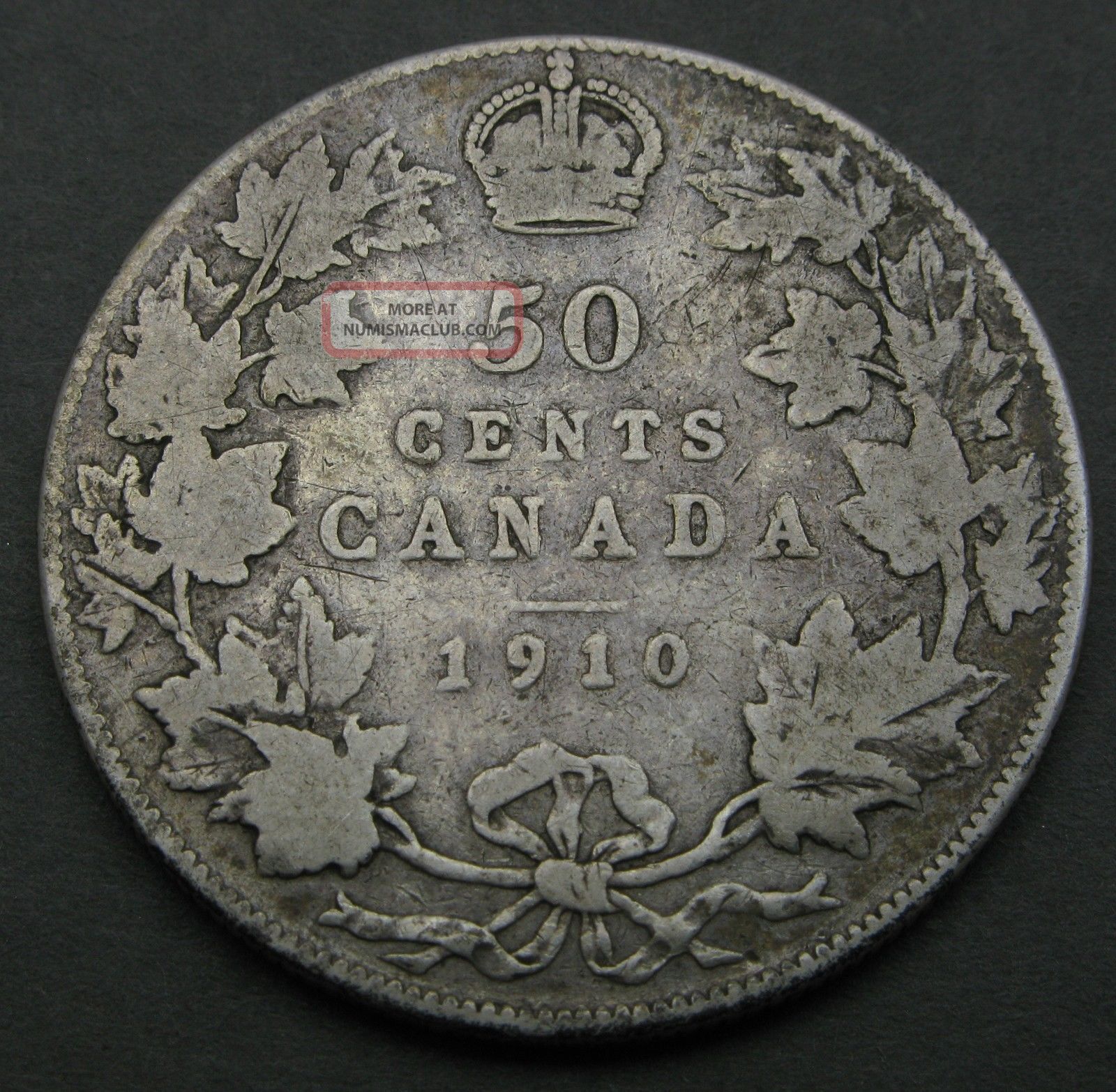 Canada 50 Cents 1910 - Silver - Edward Vii.  1834 Fifty Cents photo