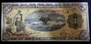 1 Peso Gobierno Provisional De Mexico Veracruz 1915 Serie A Paper Money Banknote photo