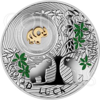 Niue 2014 1$ Symbols Of Luck Elephant 1/2oz Proof Silver Coin photo