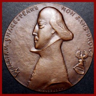 Czechoslovakia/ William Shakespeare/ Poet/ 400th Anniversary/ 1964/ Brz Medal photo