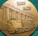 Old Train / Train,  Bridge Mozambique Railway 79mm 1972 Bronze Medal By V Berardo Exonumia photo 2