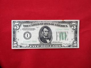 Fr - 1956im 1934 Series Minneapolis Federal Reserve Note $5 Five Dollar Bill Vf photo