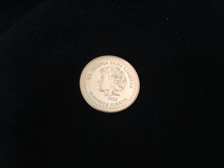 1982 Elizabeth Currier Gold Medallion 1/10 Troy Oz Coin photo