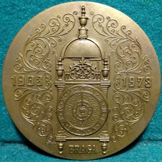 Clock / Clock Wheel 80mm 1973 Bronze Medal photo