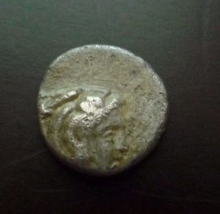 Mysia,  Pergamum Silver,  Herakles Head / Athena Ar Diobol 330bc photo