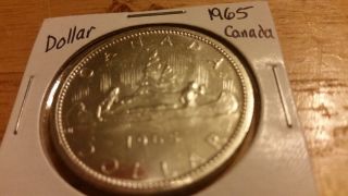 1965 S$1 Type 2 Sm Beads Bl 5 (prooflike) Canada Dollar 80 Silver Unc Pl photo