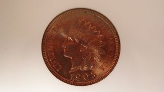 1905 P Indian Head Cent Ngc & Cac Ms64 Rd Red 1c Uncirculated Penny photo