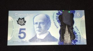 Banque Du Canada $5 Banknote 2013 Polymer photo