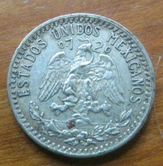 1937 Mexico 20 Centavos Silver Coin photo
