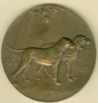 1923 Swiss First Prize Award Medal For Canine Exhibition,  Delemont,  By Huegenin photo