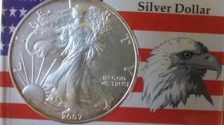 2007 American Eagle 1oz Silver Bullion One Dollar Coin photo