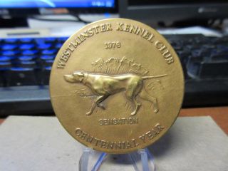 1976 Westminster Kennel Club Centennial 50mm Bronze Medal Maco photo