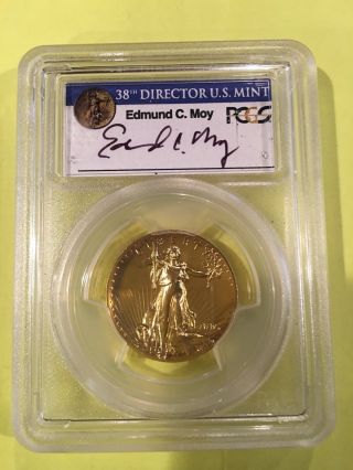 2009 Ultra High Relief Double Eagle $20 Ms - 70 Pcgs Signed By Edmund C.  Moy Label photo