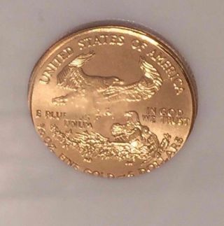 2000 Eagle American Eagle G5$,  1/10oz Ngc Ms70 : Gold Eagle W/ Sharp Detail photo