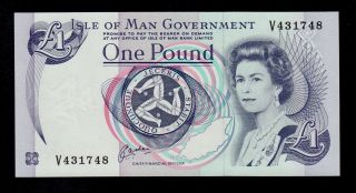 Isle Of Man 1 Pound (1983) Pick 40b Unc Banknote. photo